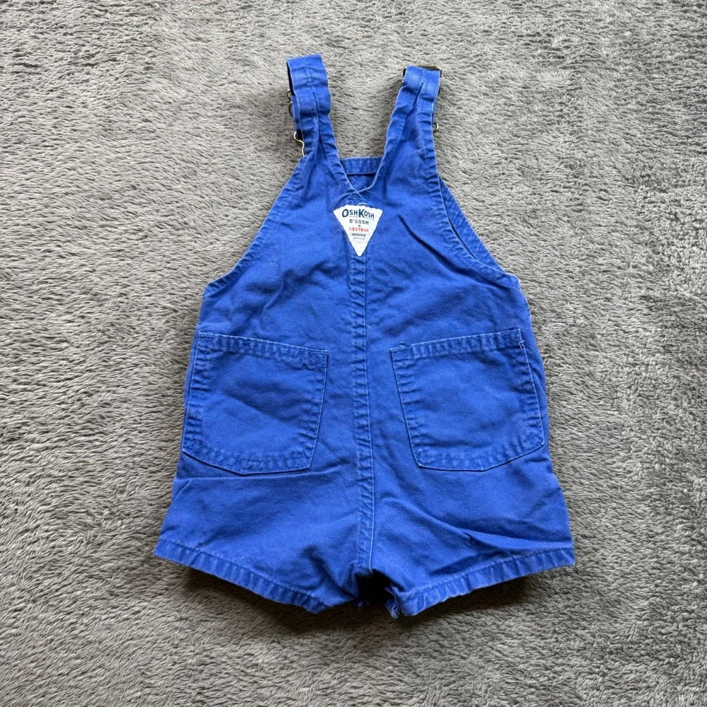 Vintage OshKosh Blue Vest-Back Overalls